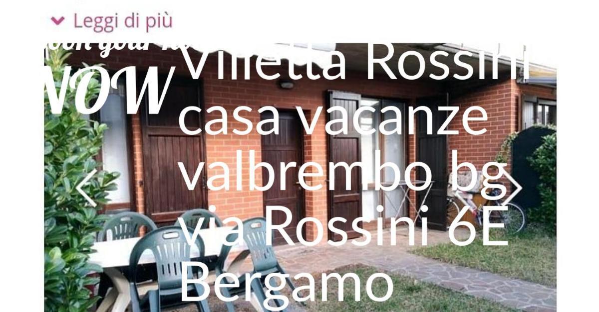 Villetta Rossini Appartamento Da Condividere Con Me Luciano Servizio Ospiti Taxi Driver Navetta No Wifi 2 Camera Da Letto Per 5 Persone Valbrembo Exterior foto